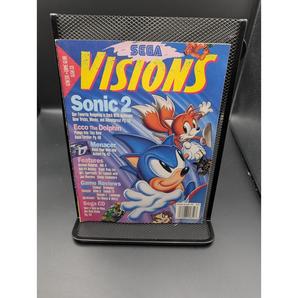 Vintage Sega Visions Magazine November/December 1992 Sonic The Hedgehog 2
